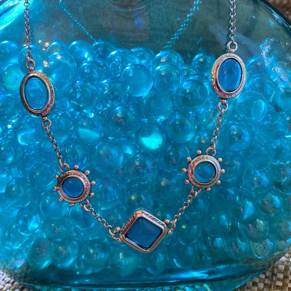 Brighton’s Silver Jules Nautical Blue tone Cool colors Necklace - Picture 3 of 7